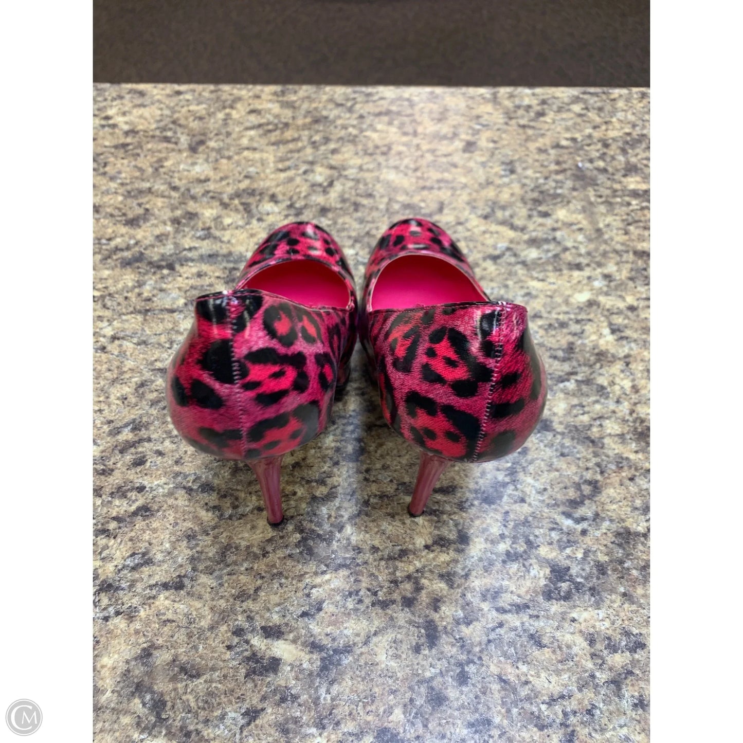 Sandals Heels Stiletto By Clothes Mentor In Animal Print, Size: 8