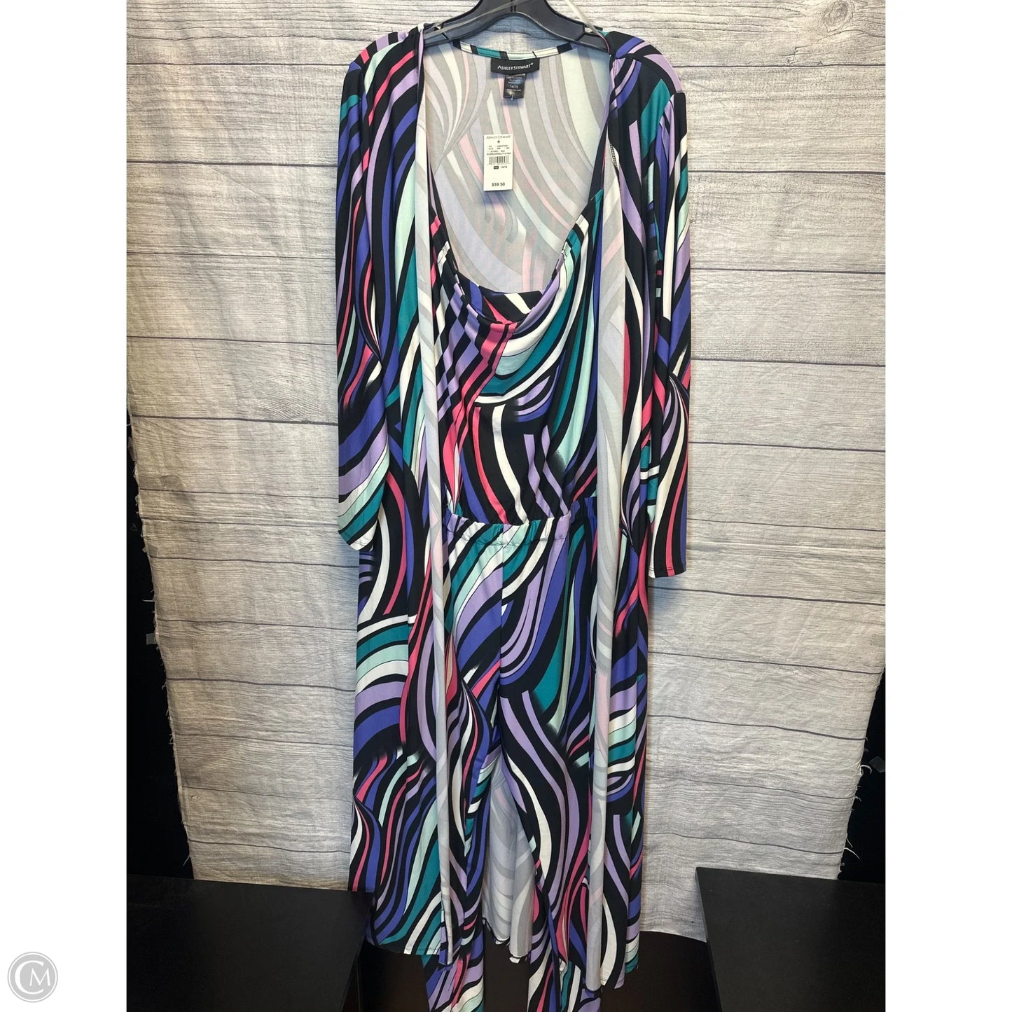 Pants Set 2pc By Ashley Stewart In Striped Pattern, Size: 14