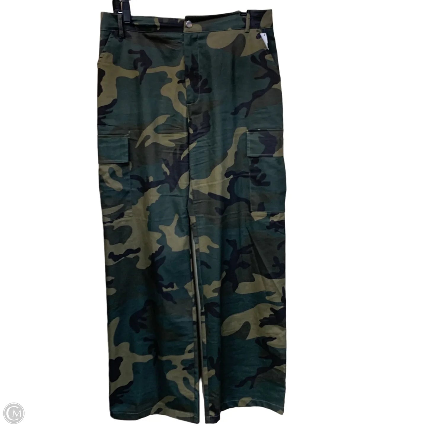 Pants Wide Leg By Cmf In Camouflage Print, Size: Xl