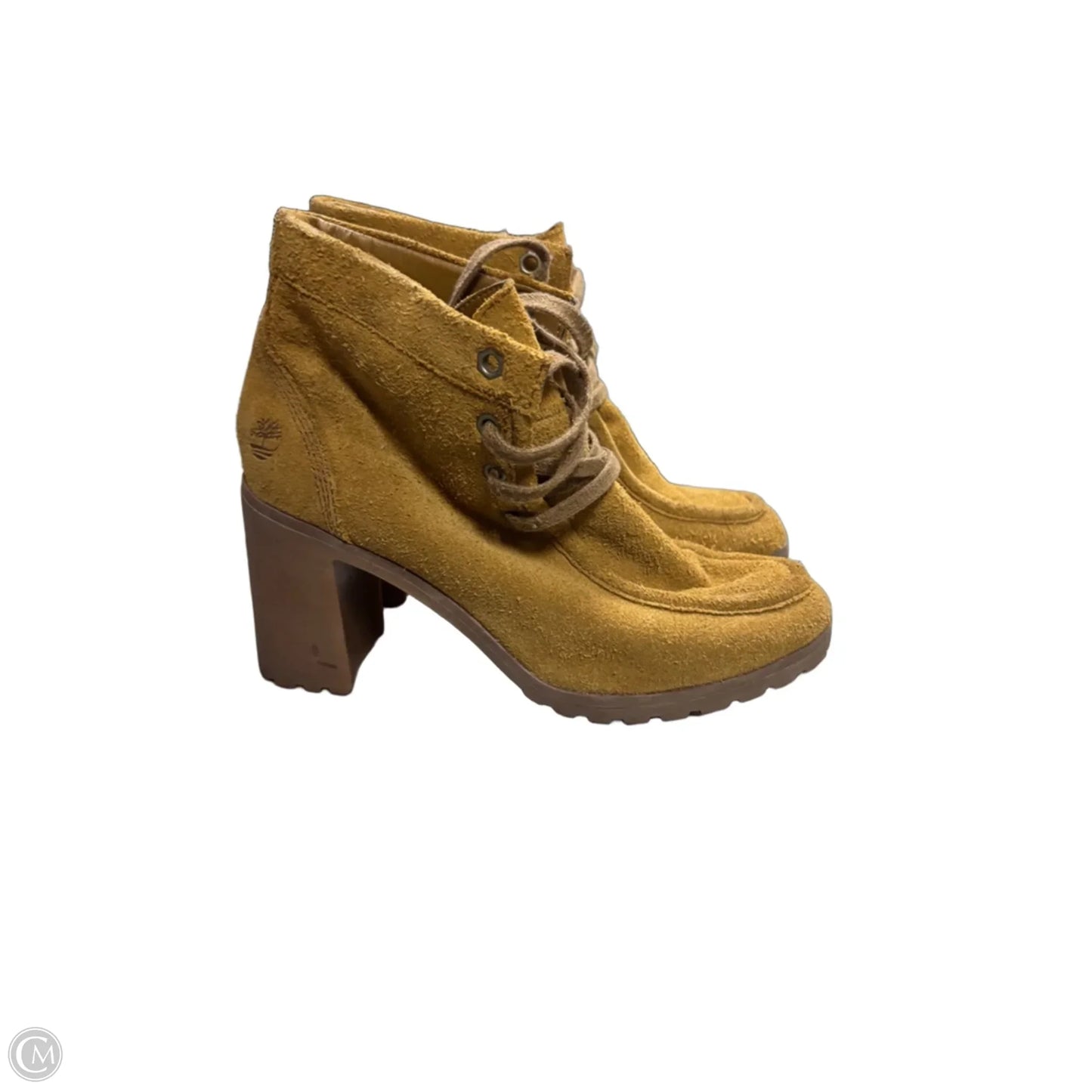 Boots Ankle Heels By Timberland In Tan, Size: 7