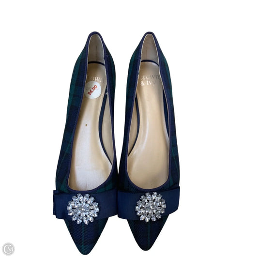 Shoes Flats By Crown And Ivy In Plaid Pattern, Size: 7.5