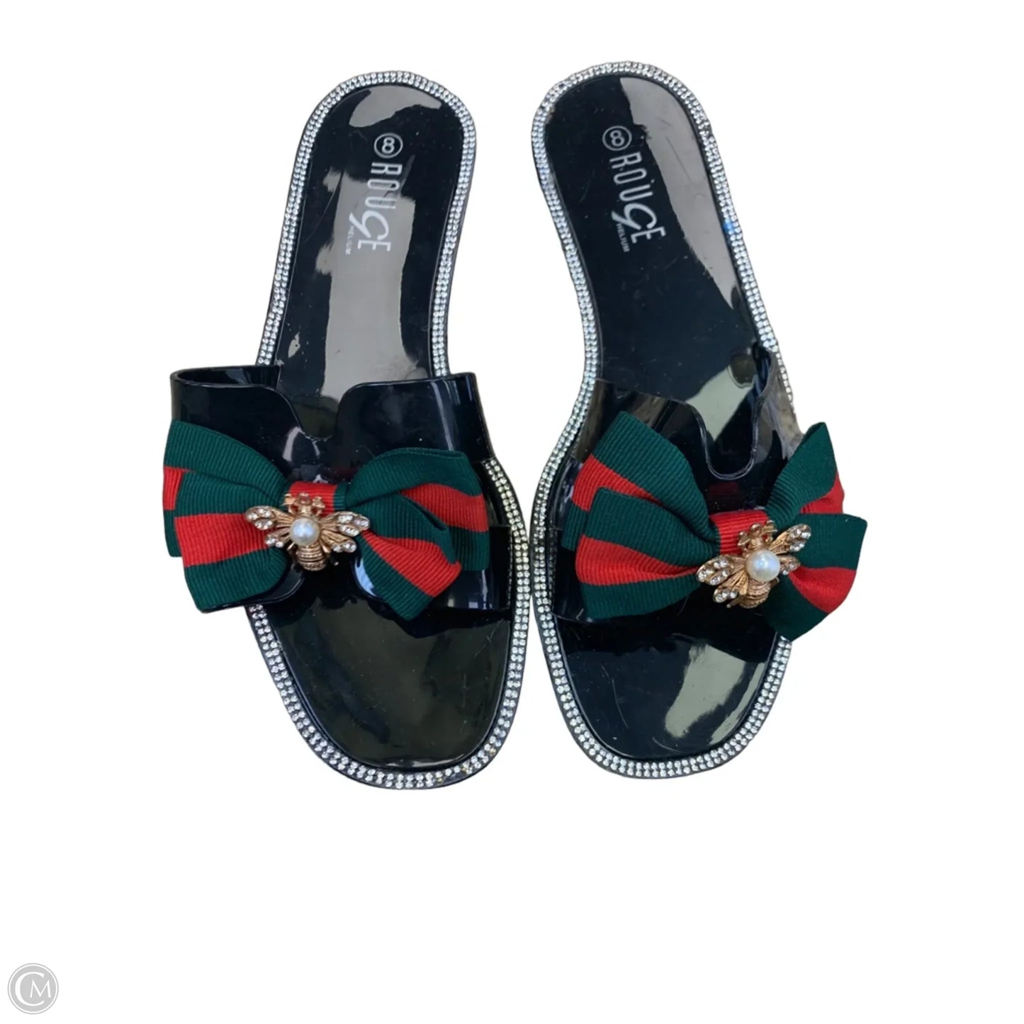 Sandals Flats By Rouge In Black, Size: 8