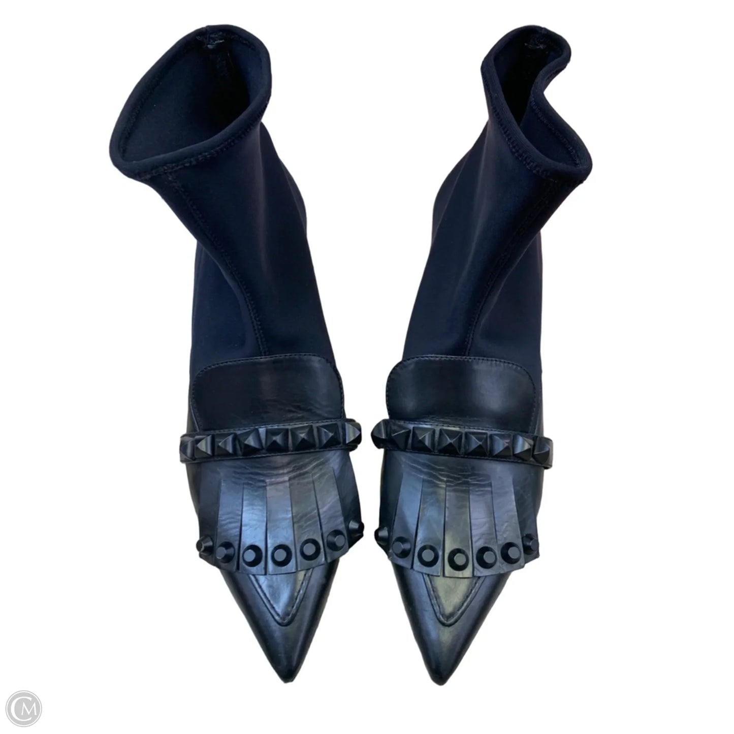 Boots Luxury Designer By Prada In Black, Size: 8.5