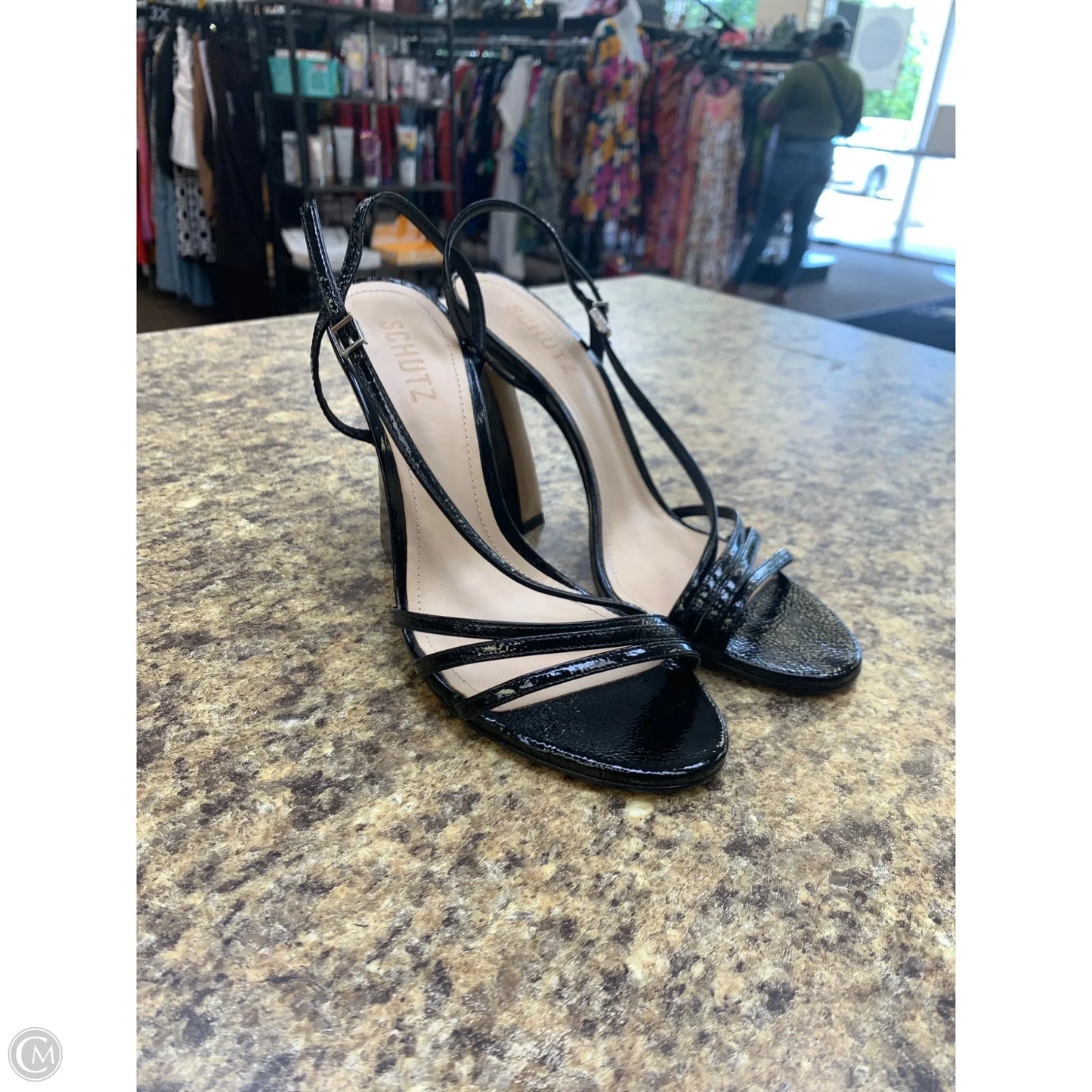Sandals Heels Block By Schutz In Black, Size: 9