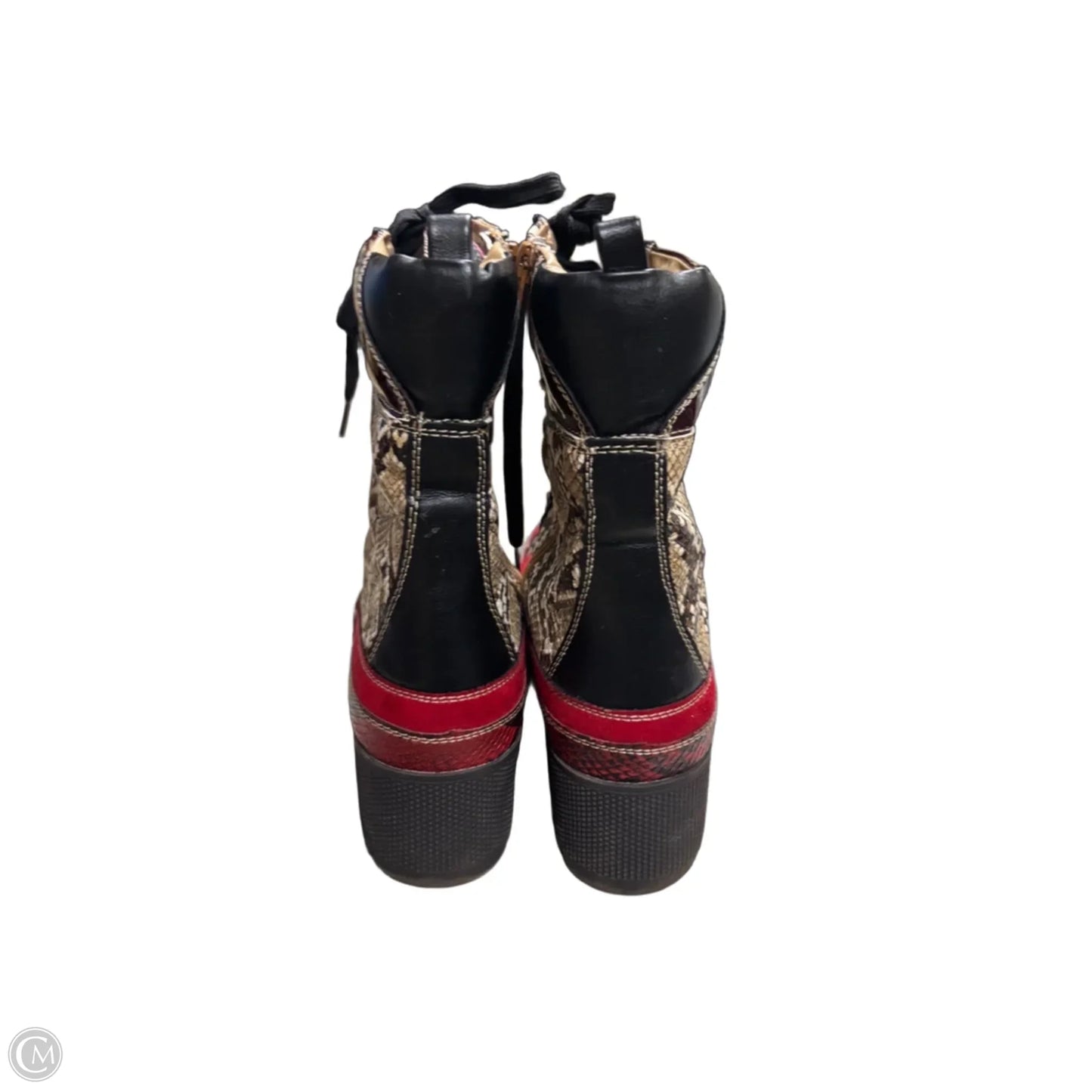 Boots Combat By Rouge In Red, Size: 10