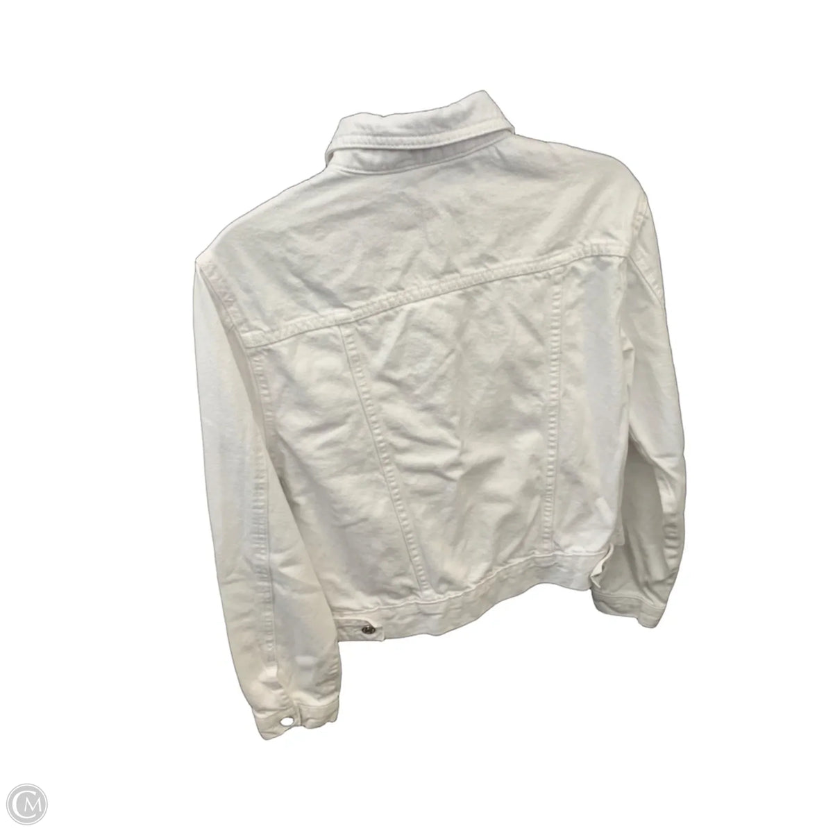 Jacket Denim By Primark In White Denim, Size: 4