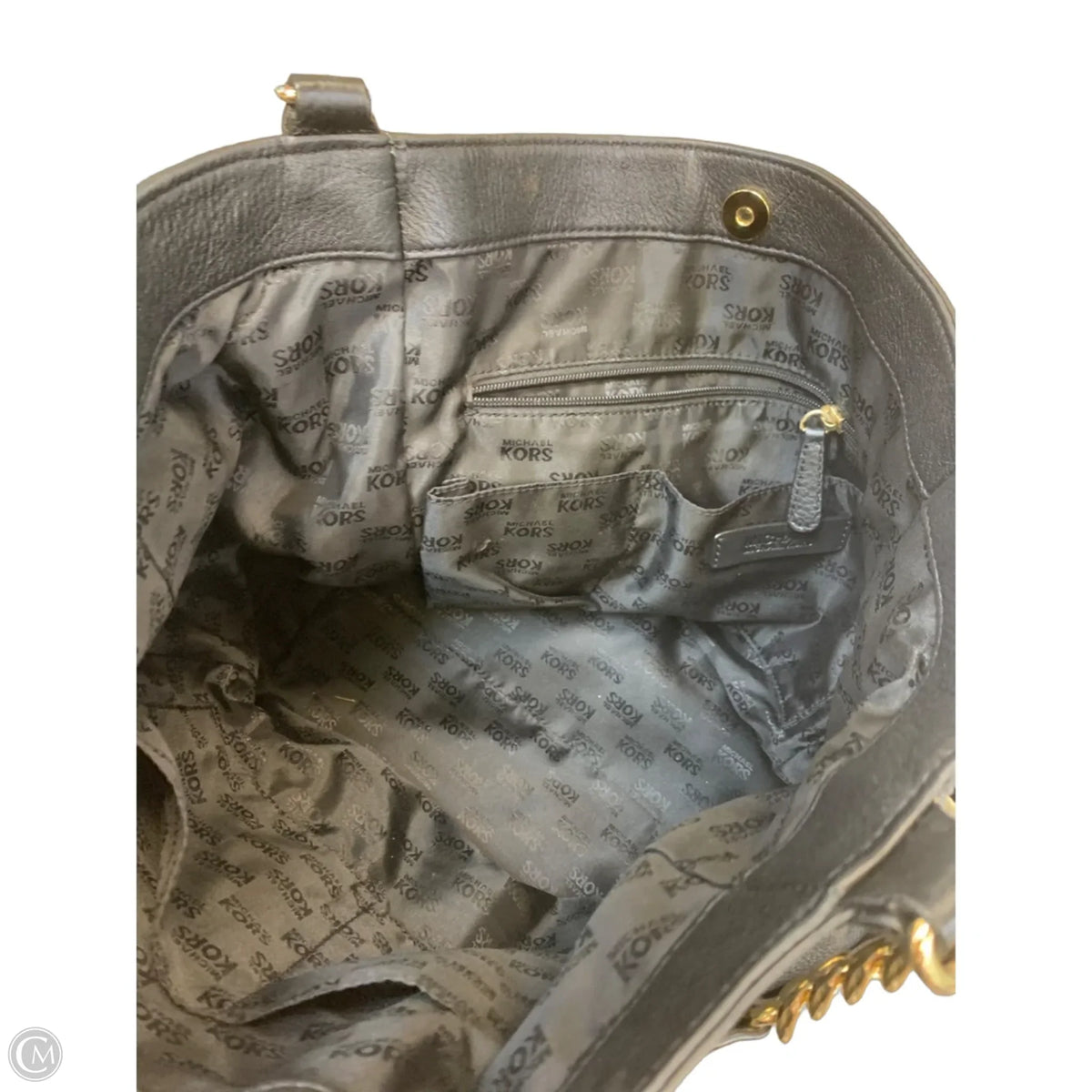 Handbag Leather By Michael By Michael Kors, Size: Large
