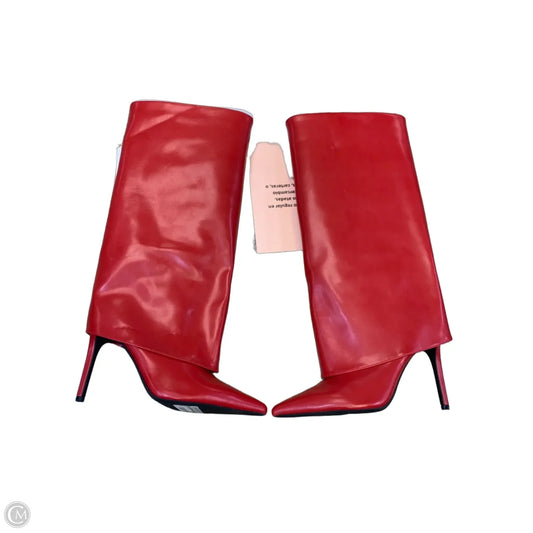 Boots Knee Heels By Inc In Red, Size: 10
