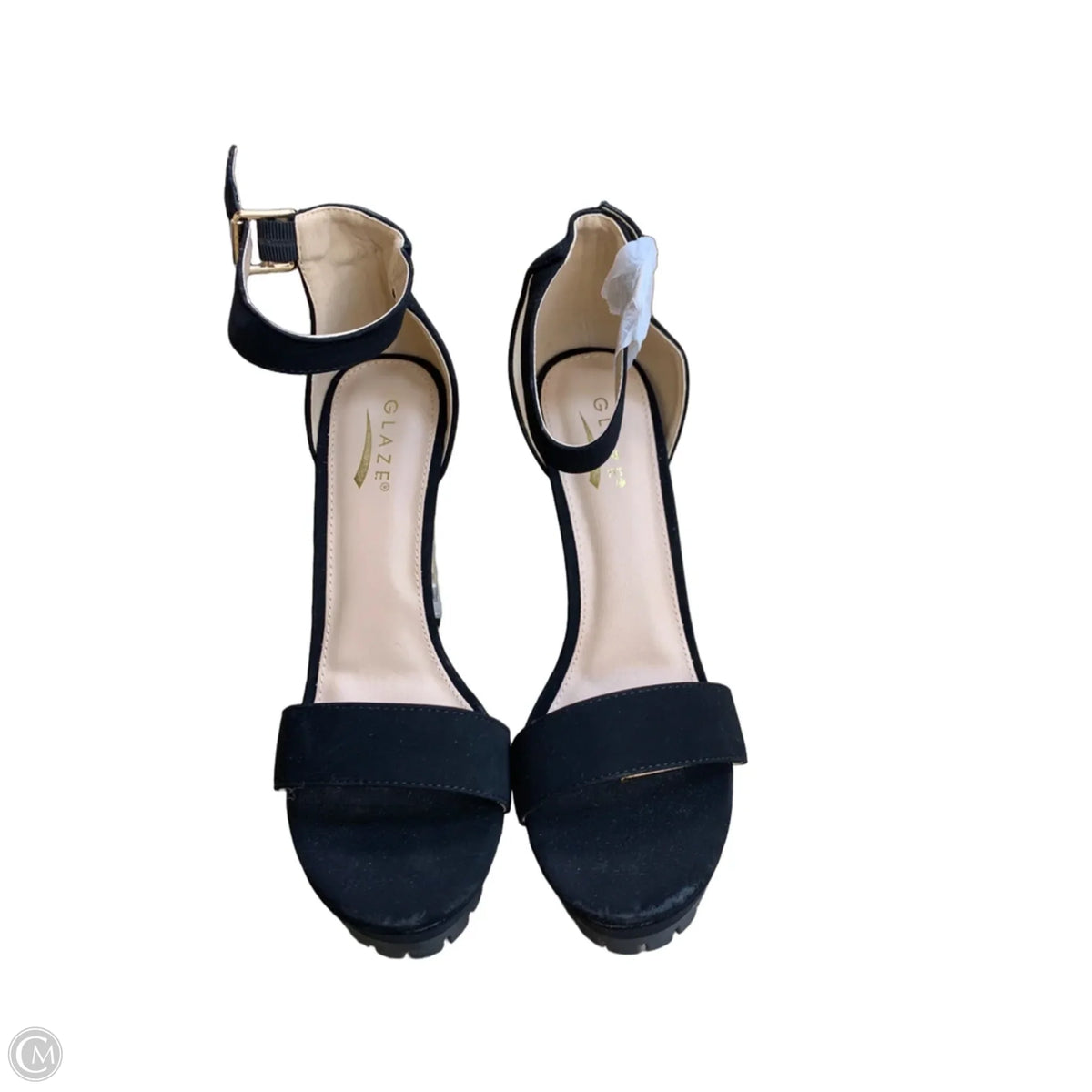 Sandals Heels Platform By Cmf In Black, Size: 7