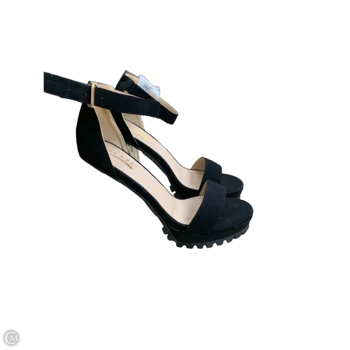 Sandals Heels Platform By Cmf In Black, Size: 7