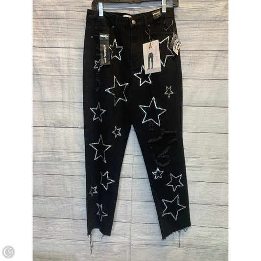 Jeans Straight By Cmf In Black & Silver, Size: 4