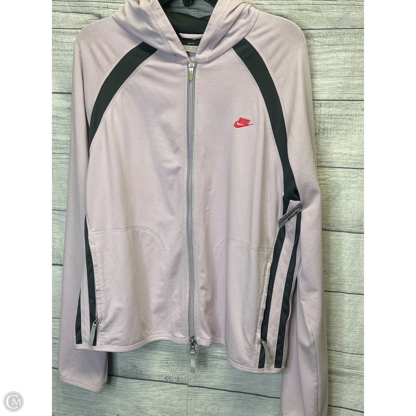 Athletic Jacket By Nike In Purple, Size: Xl