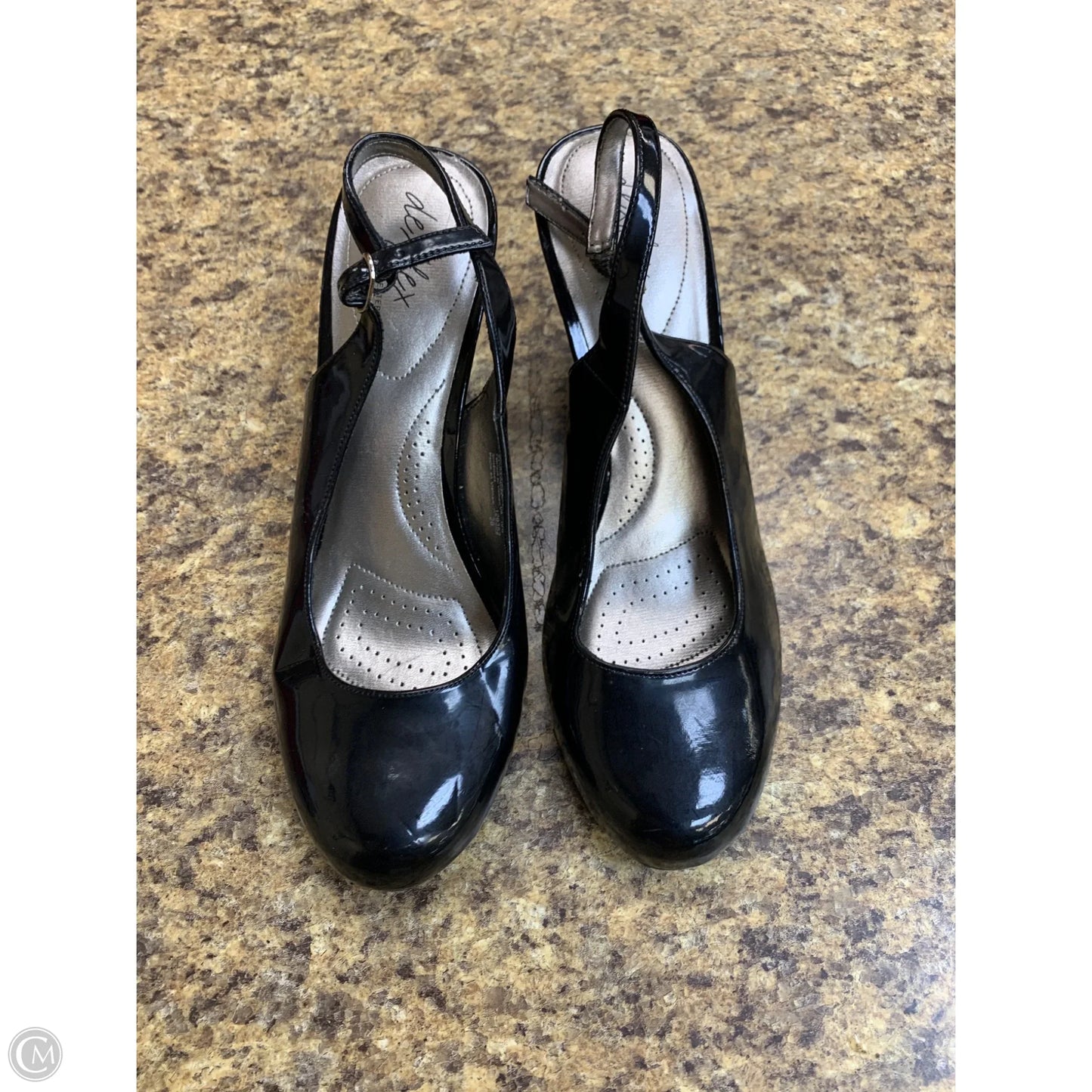 Shoes Heels Wedge By Dexflex In Black, Size: 12