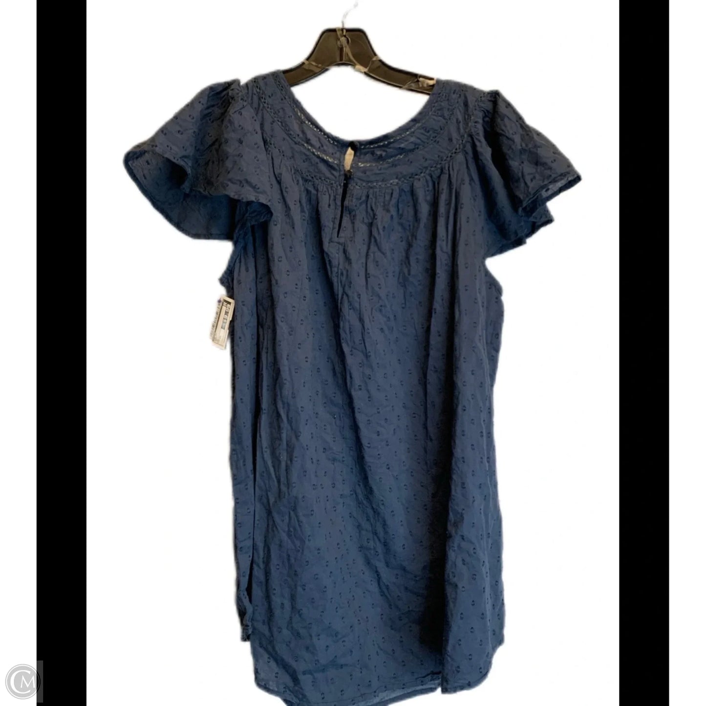 Top Short Sleeve By Rouge In Navy, Size: 1x
