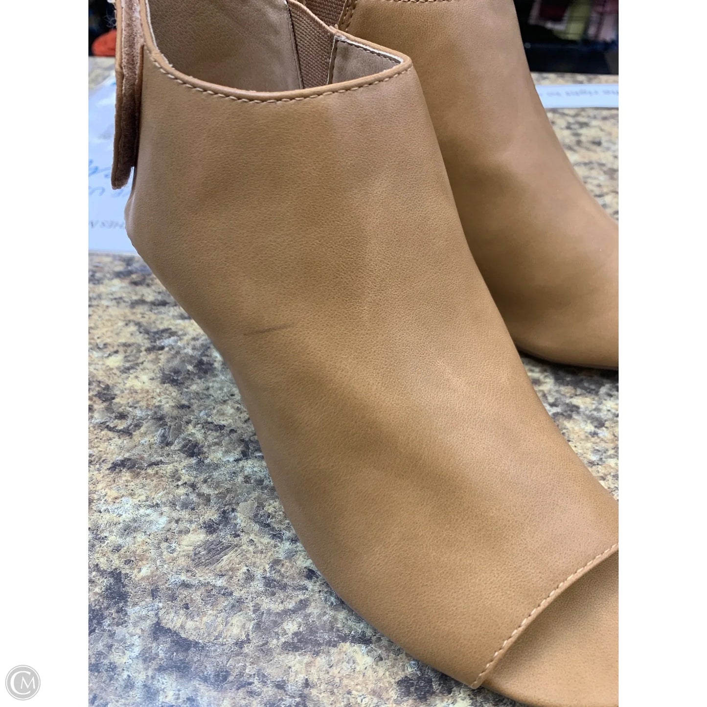 Shoes Heels Block By Massini In Tan, Size: 8