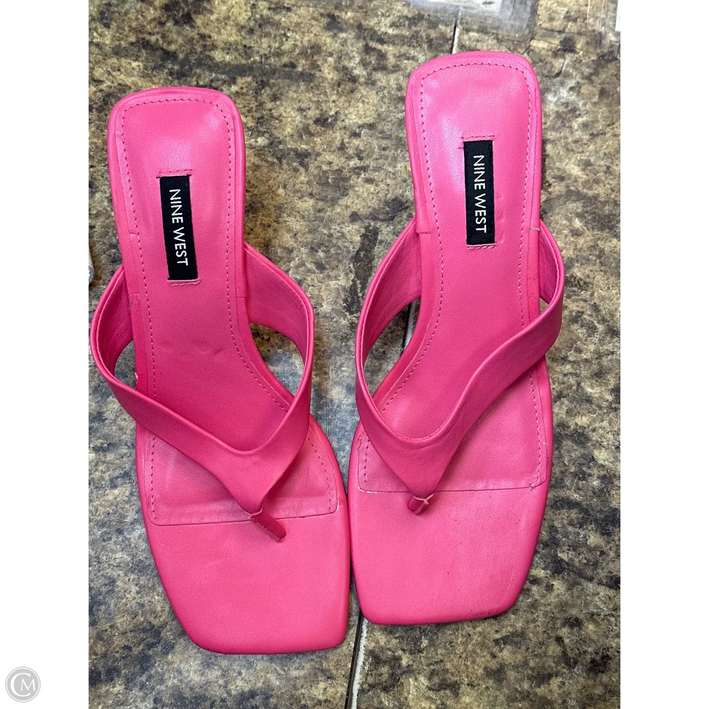 Sandals Heels Kitten By Nine West In Pink, Size: 8