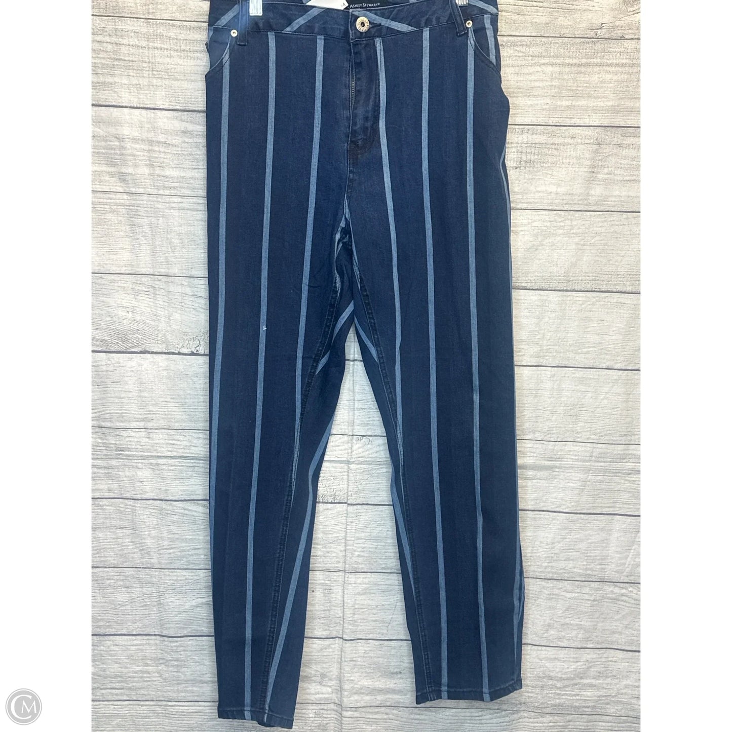 Jeans Skinny By Ashley Stewart In Blue Denim, Size: 24