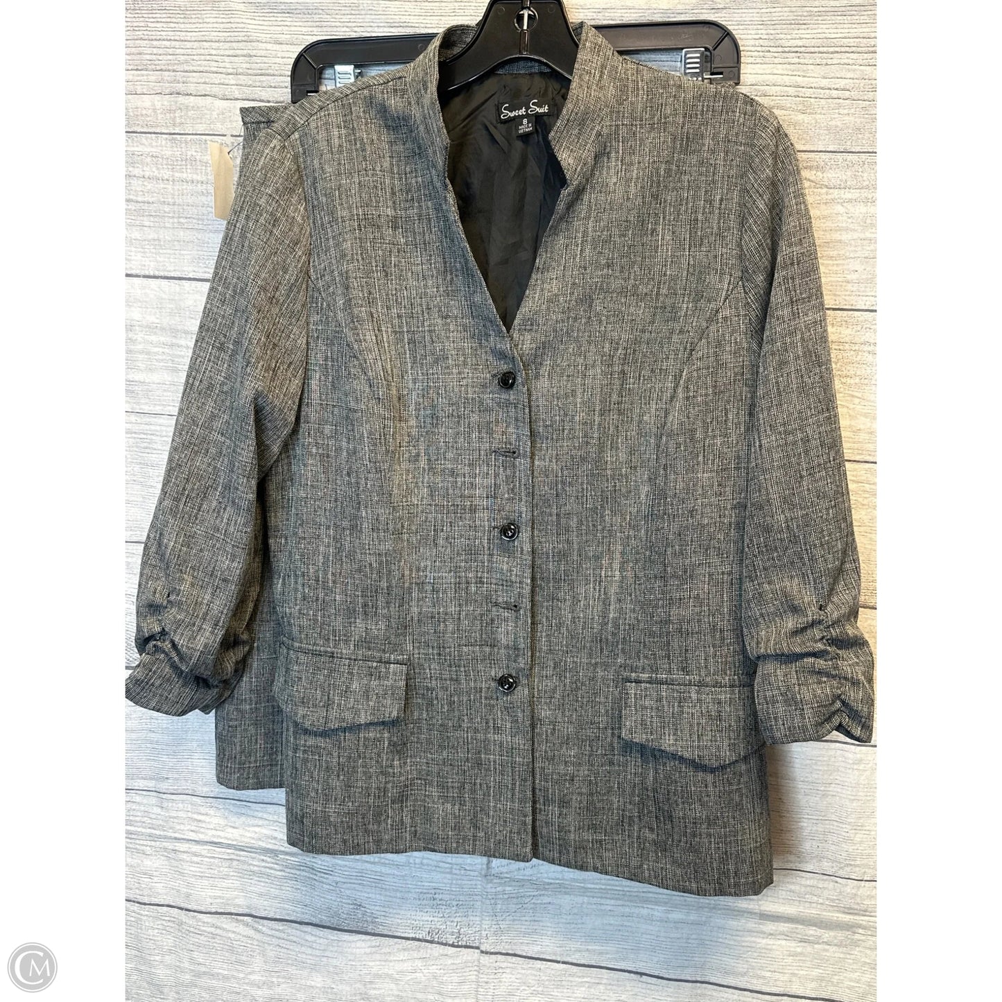 Skirt Suit 2pc By Cmf In Grey, Size: 8