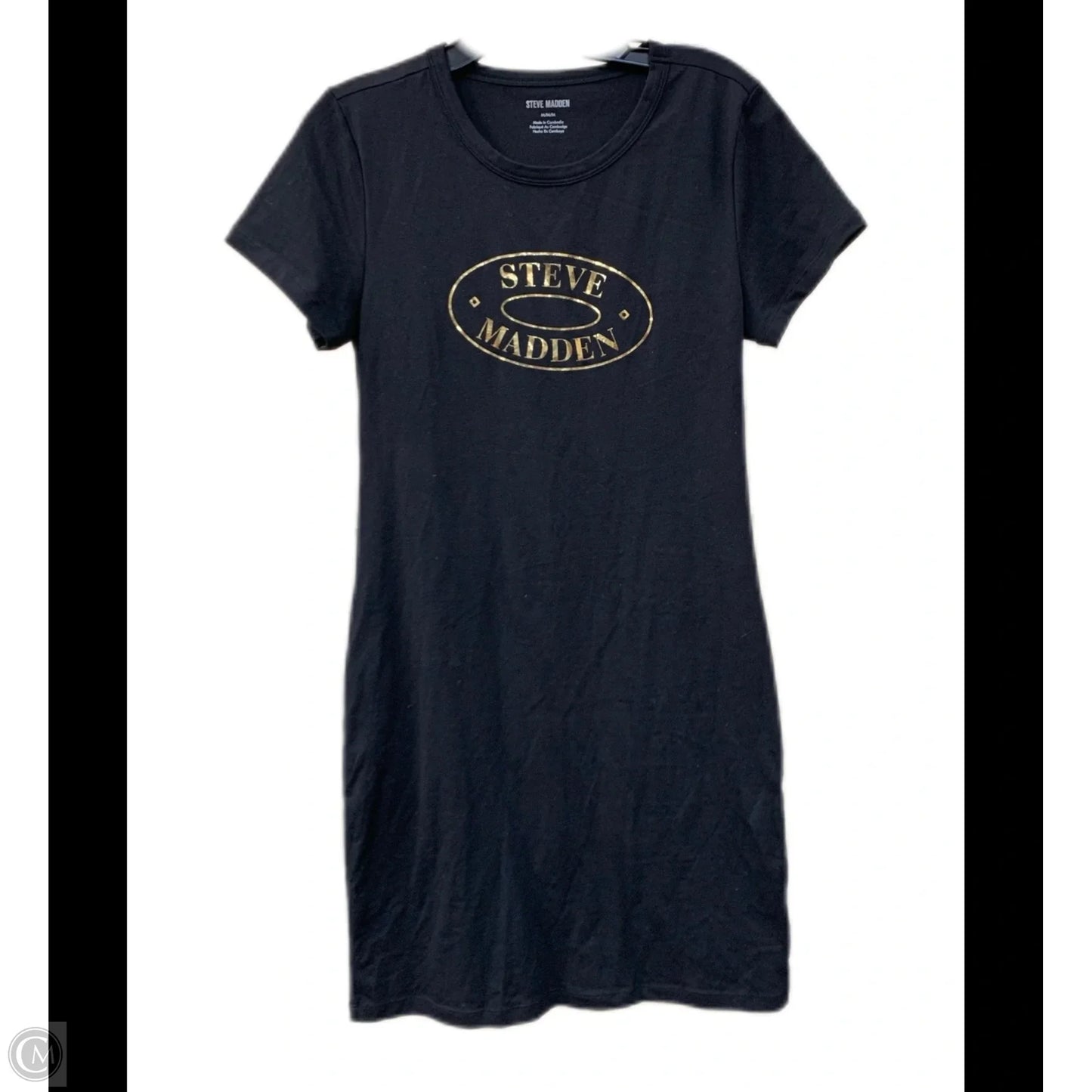 Dress Casual Midi By Steve Madden In Black & Gold, Size: M