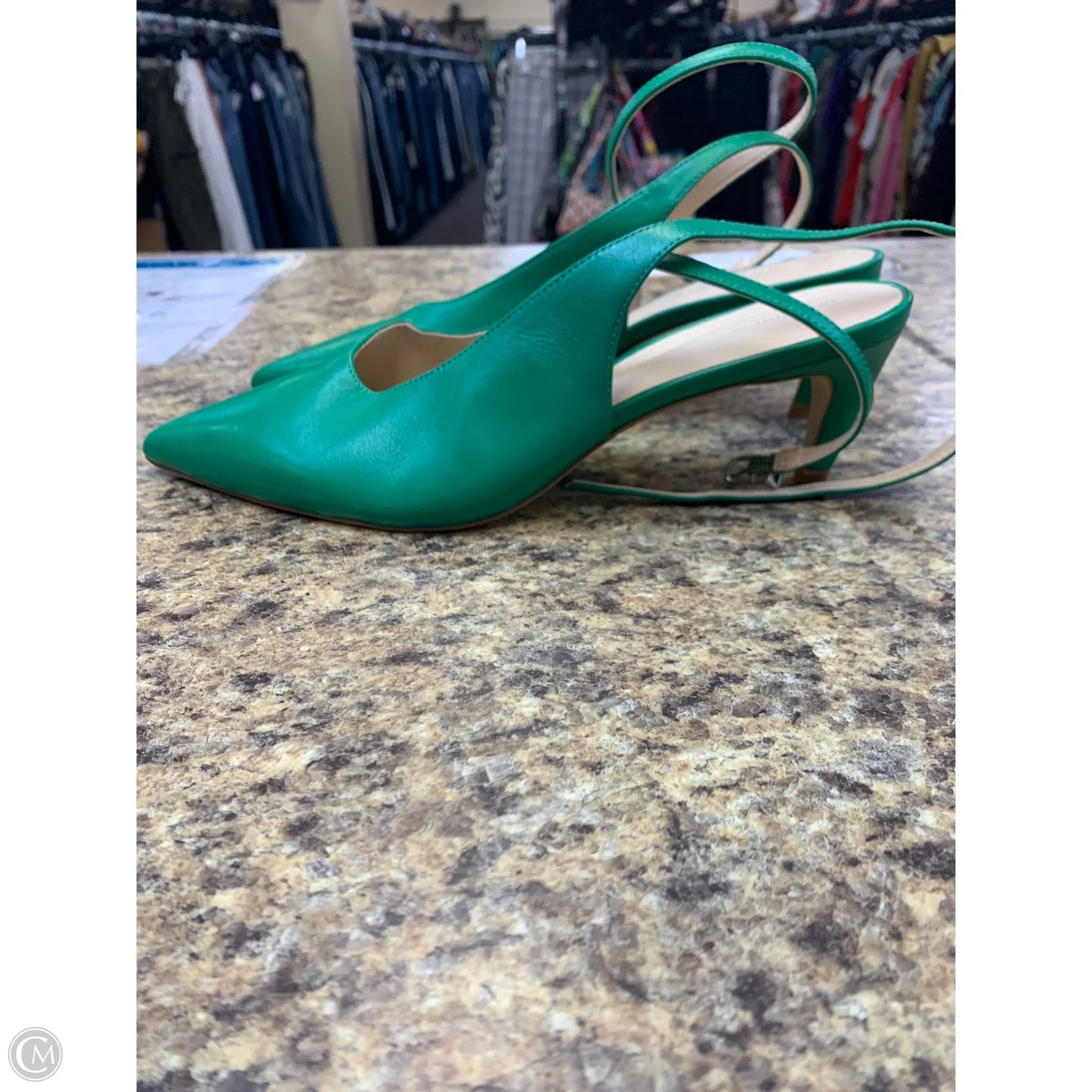 Shoes Heels Kitten By Anthropologie In Green, Size: 8
