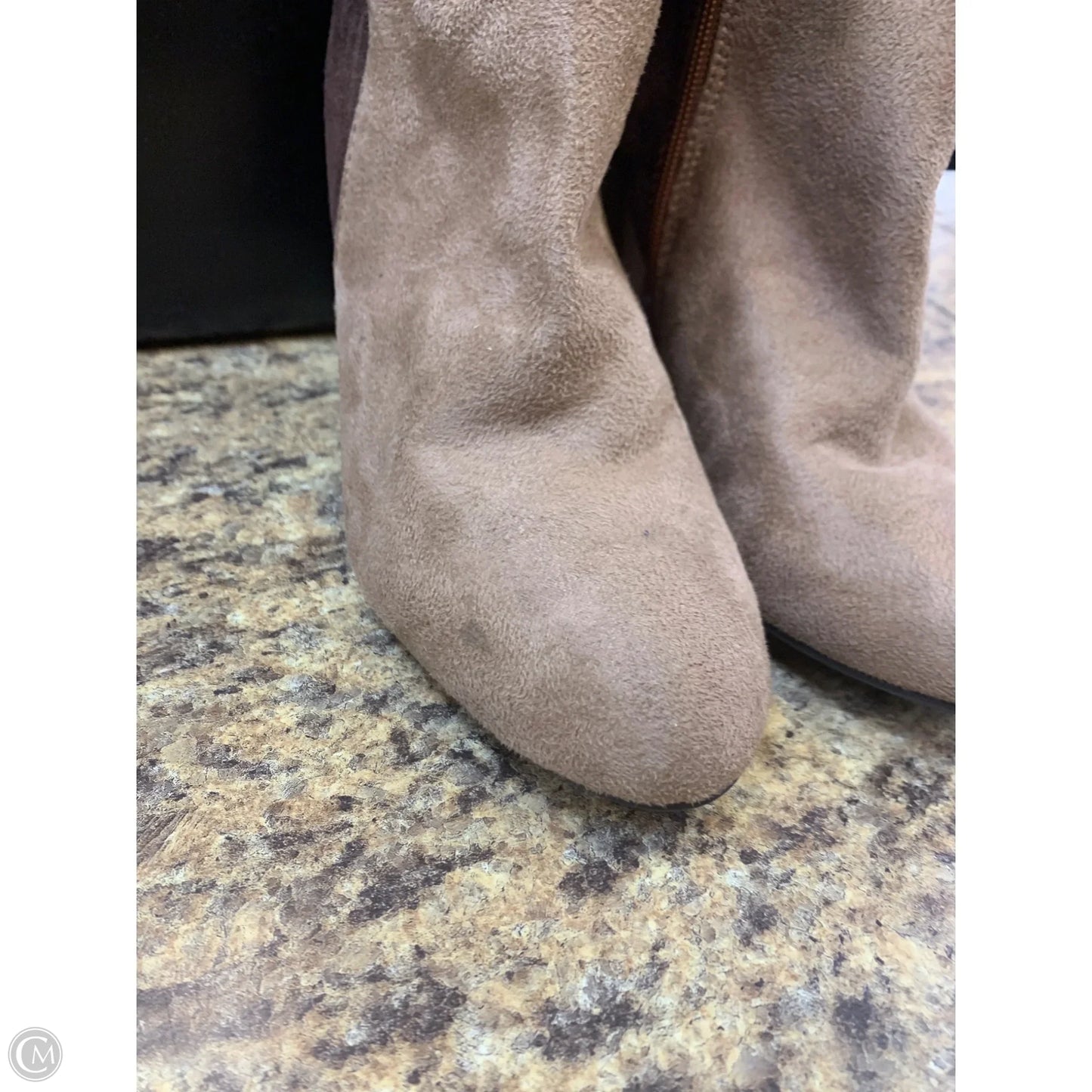 Boots Knee Heels By Cato In Brown, Size: 7