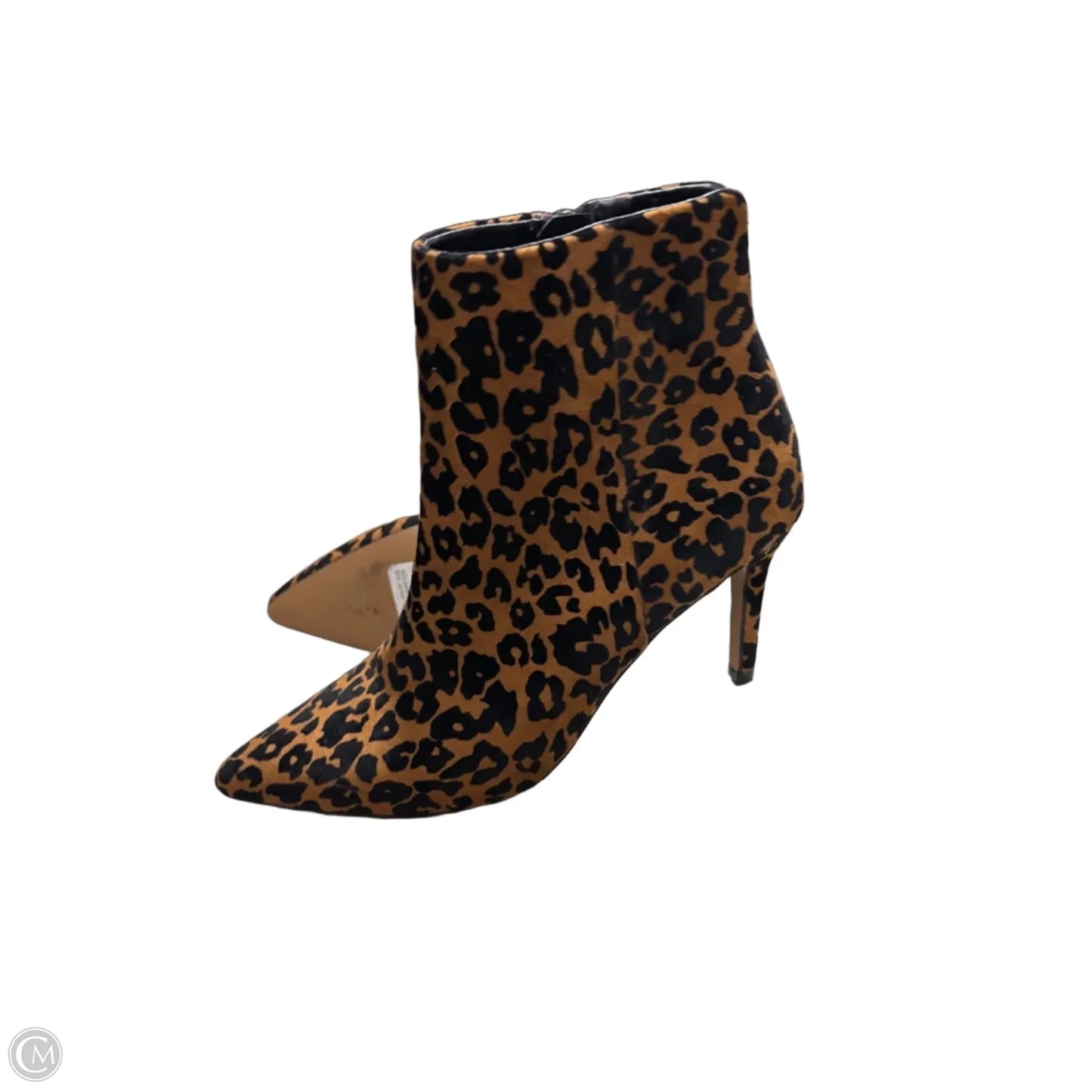 Boots Ankle Heels By Steve Madden In Leopard Print, Size: 5.5