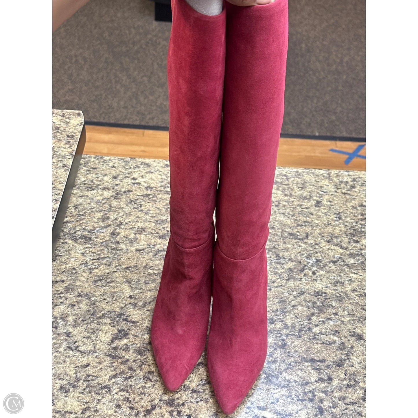 Boots Knee Heels By Aldo In Red, Size: 8.5