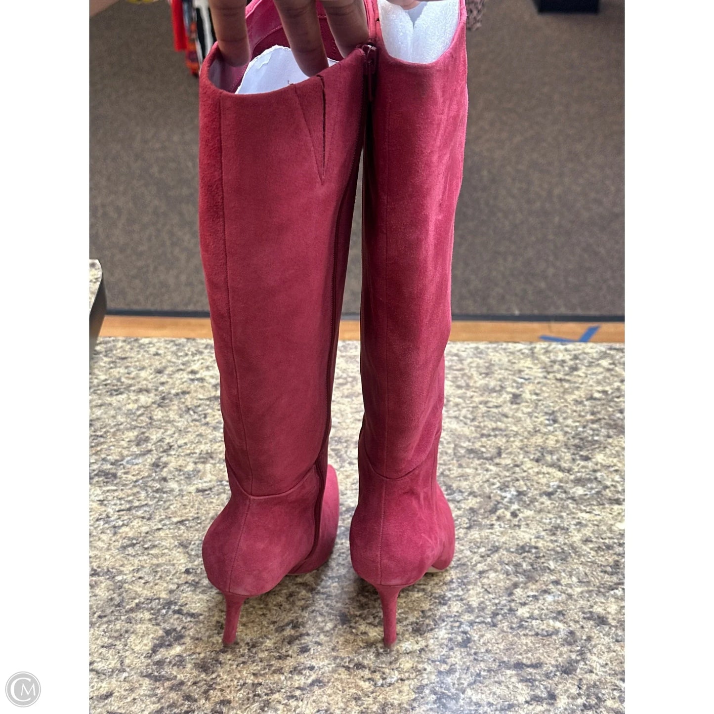 Boots Knee Heels By Aldo In Red, Size: 8.5