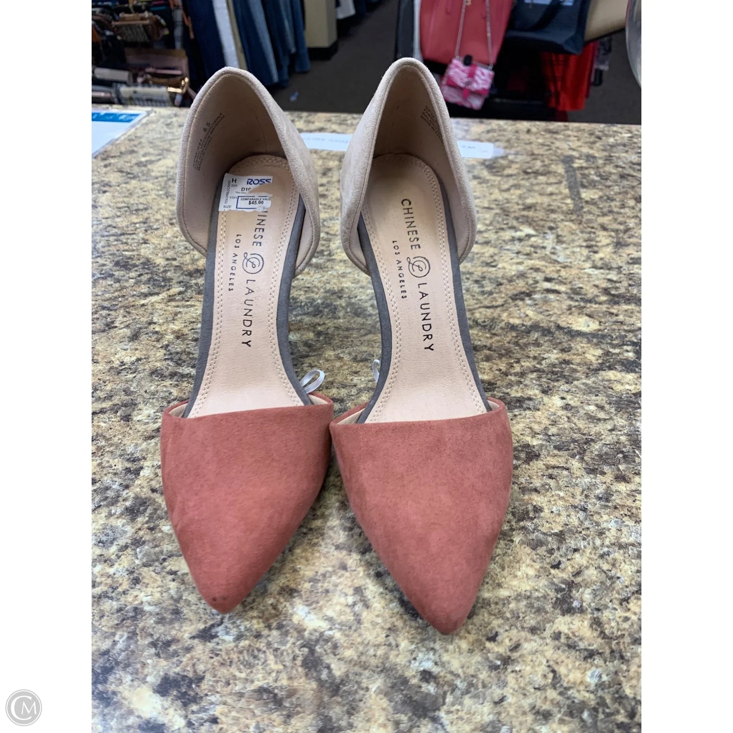 Shoes Heels Stiletto By Chinese Laundry In Pink & Tan, Size: 8.5