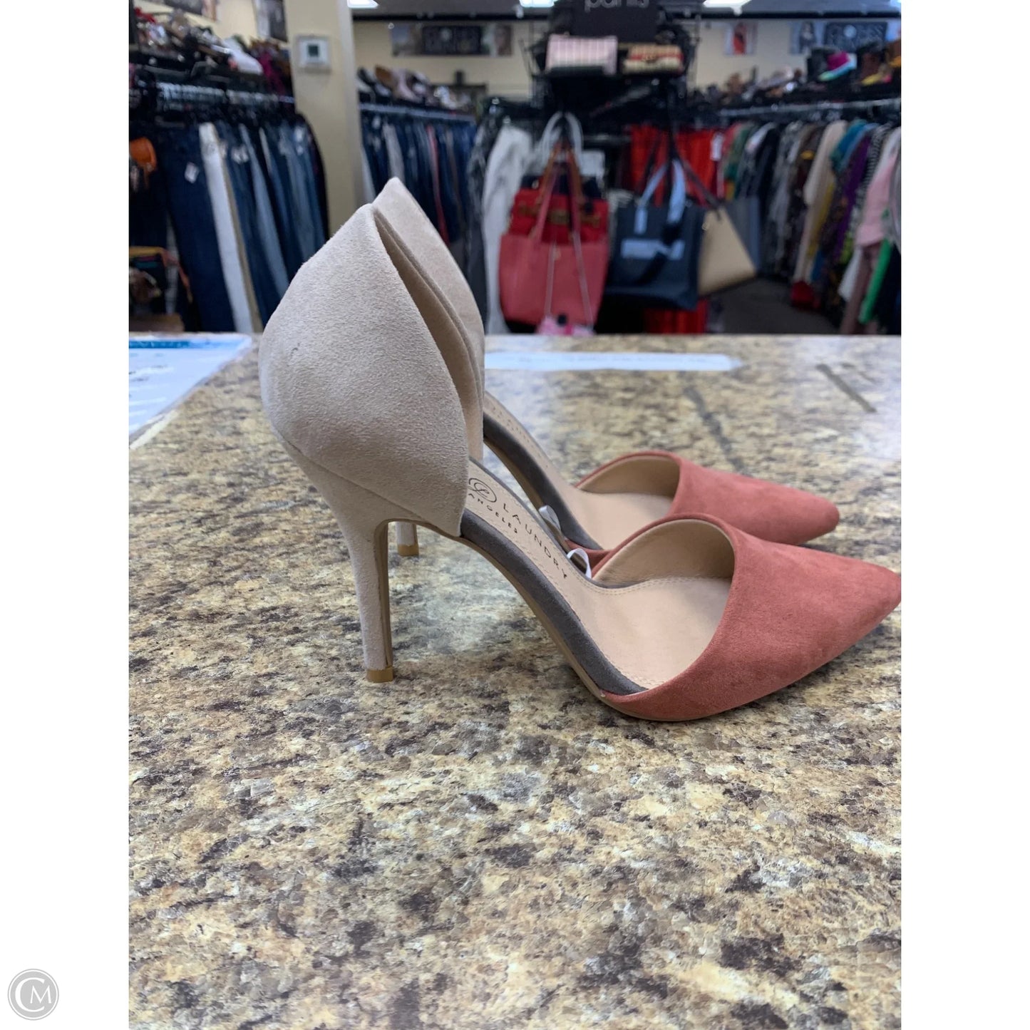 Shoes Heels Stiletto By Chinese Laundry In Pink & Tan, Size: 8.5