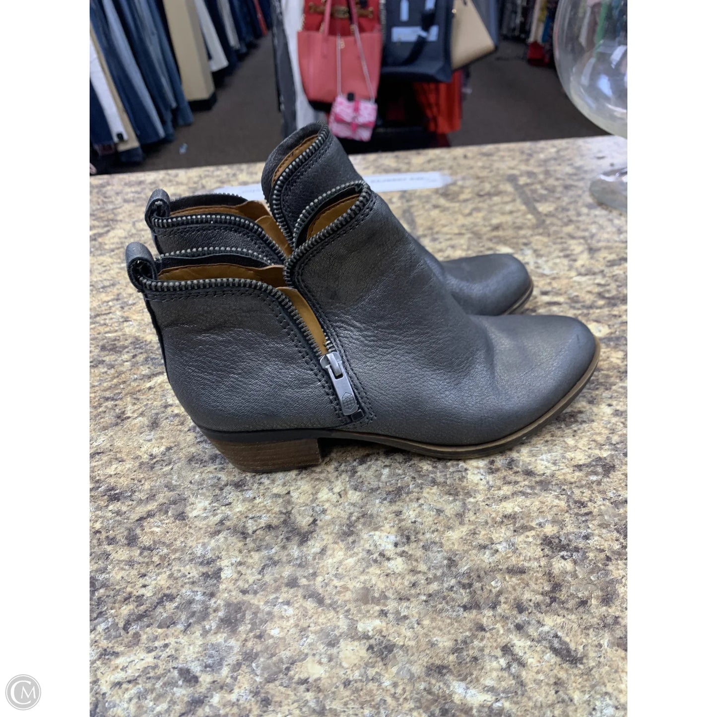 Boots Ankle Heels By Vince Camuto In Grey, Size: 6