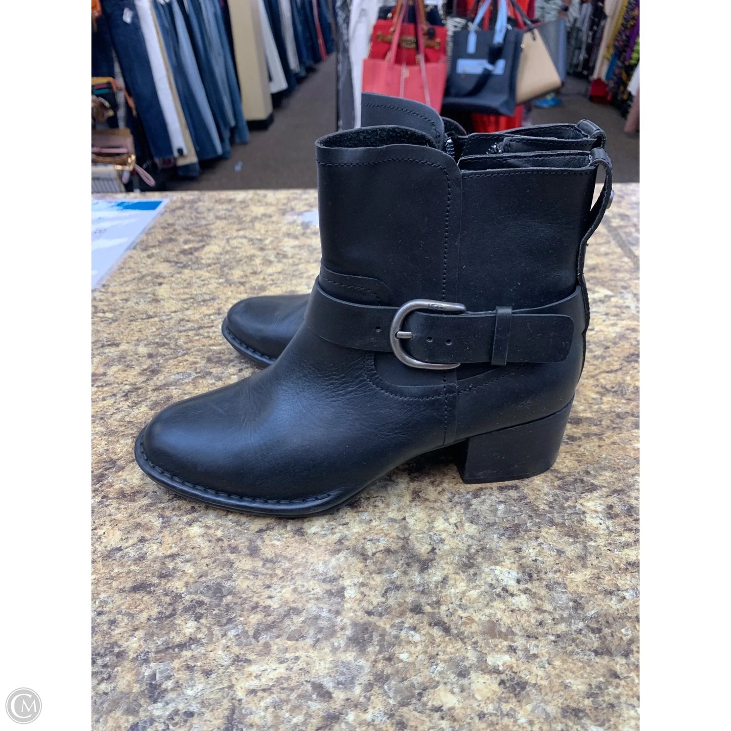 Boots Designer By Ugg In Black, Size: 7