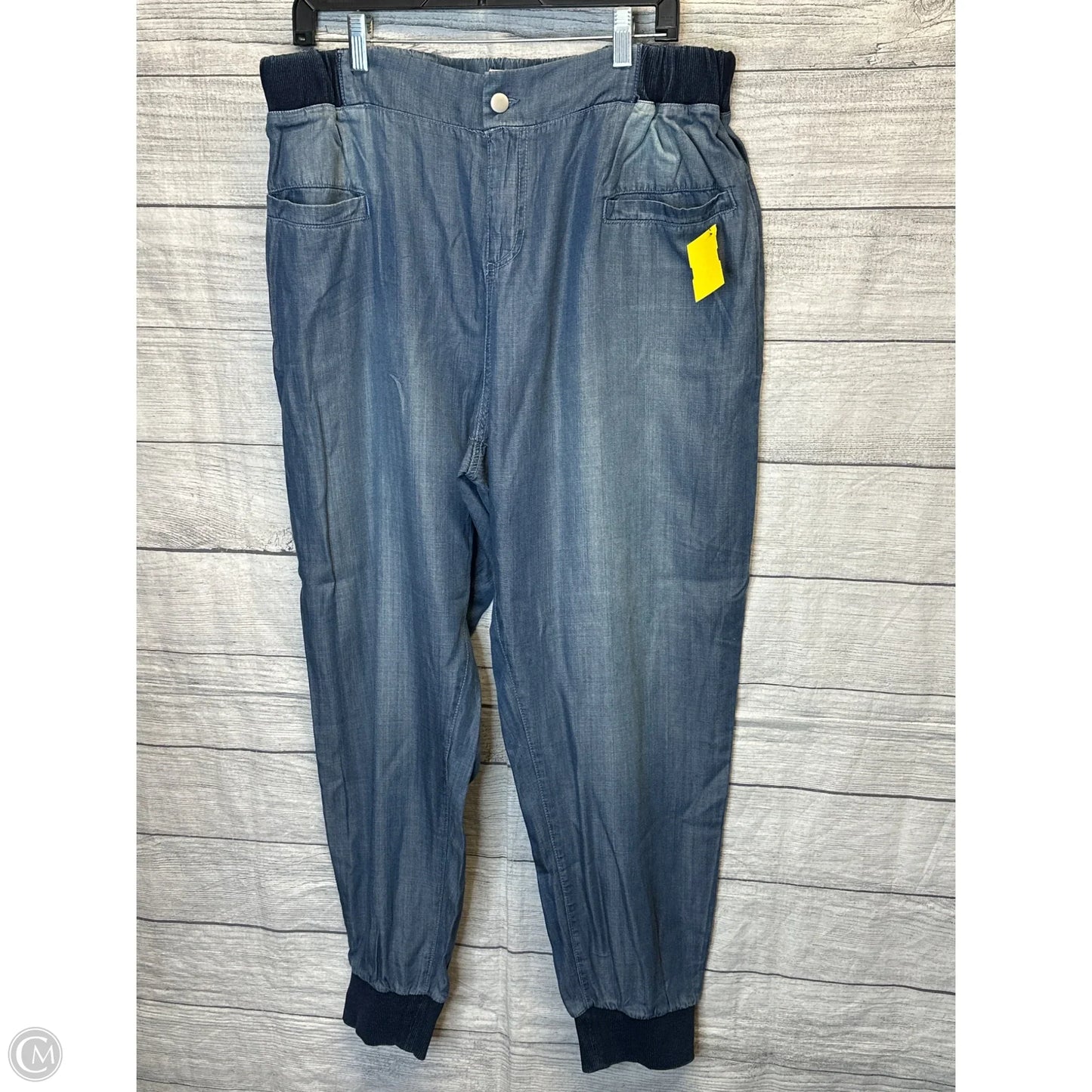 Pants Joggers By Cmf In Blue Denim, Size: 16