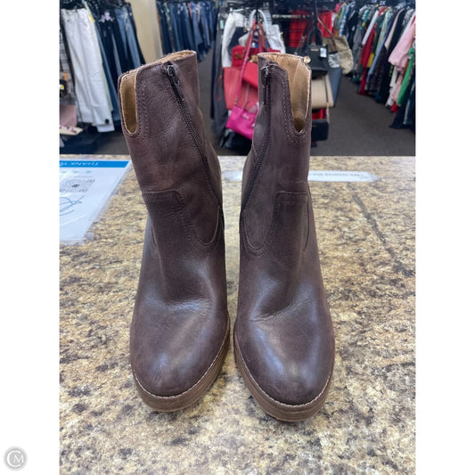 Boots Ankle Heels By Lucky Brand In Brown, Size: 9