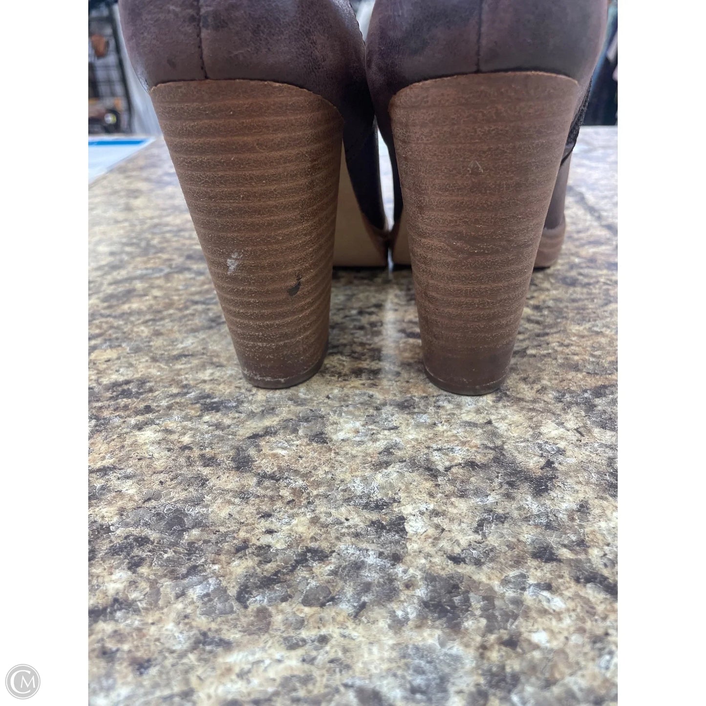 Boots Ankle Heels By Lucky Brand In Brown, Size: 9
