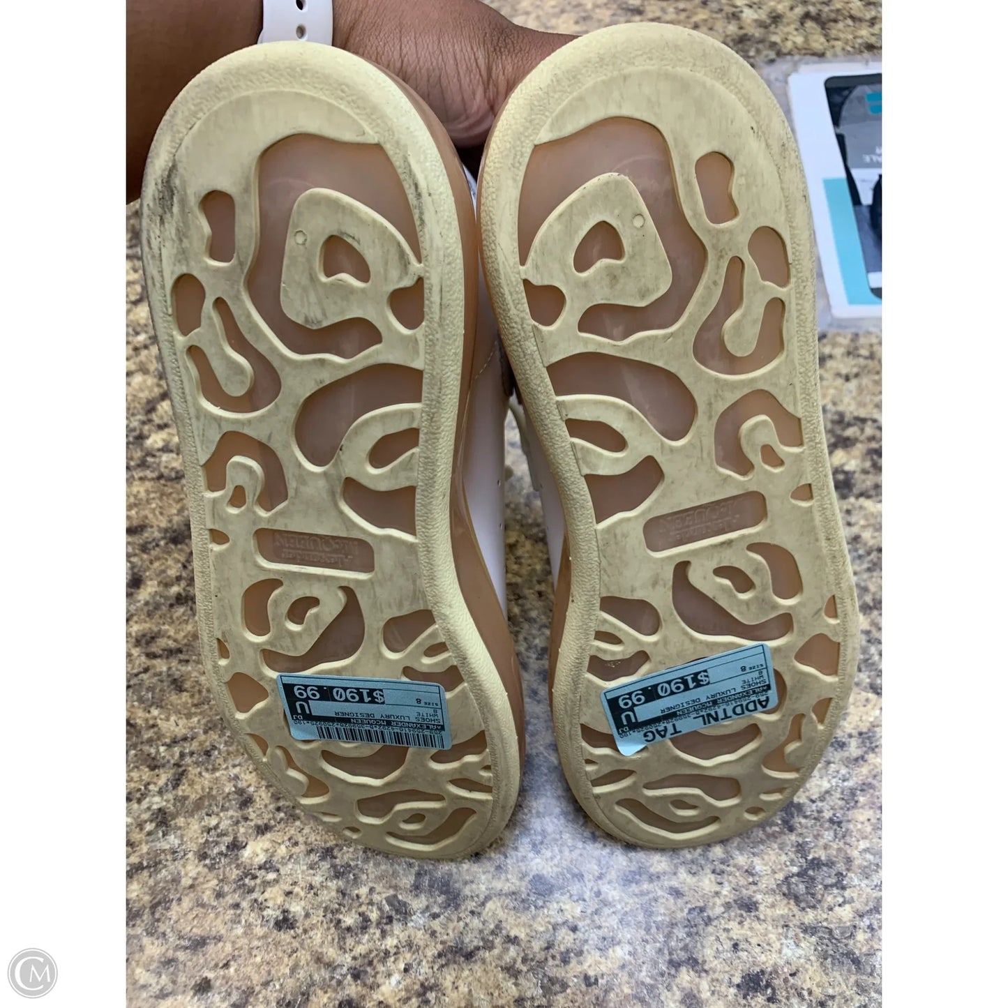 Shoes Luxury Designer By Alexander Mcqueen In White, Size: 8