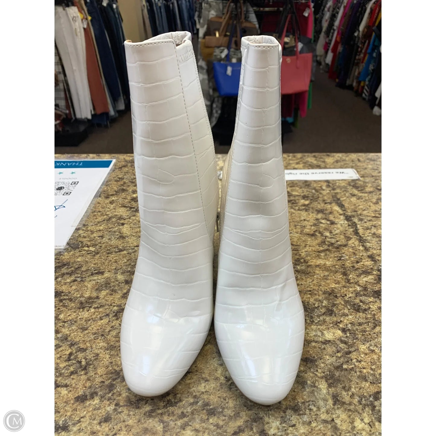 Boots Ankle Heels By Aldo In White, Size: 10