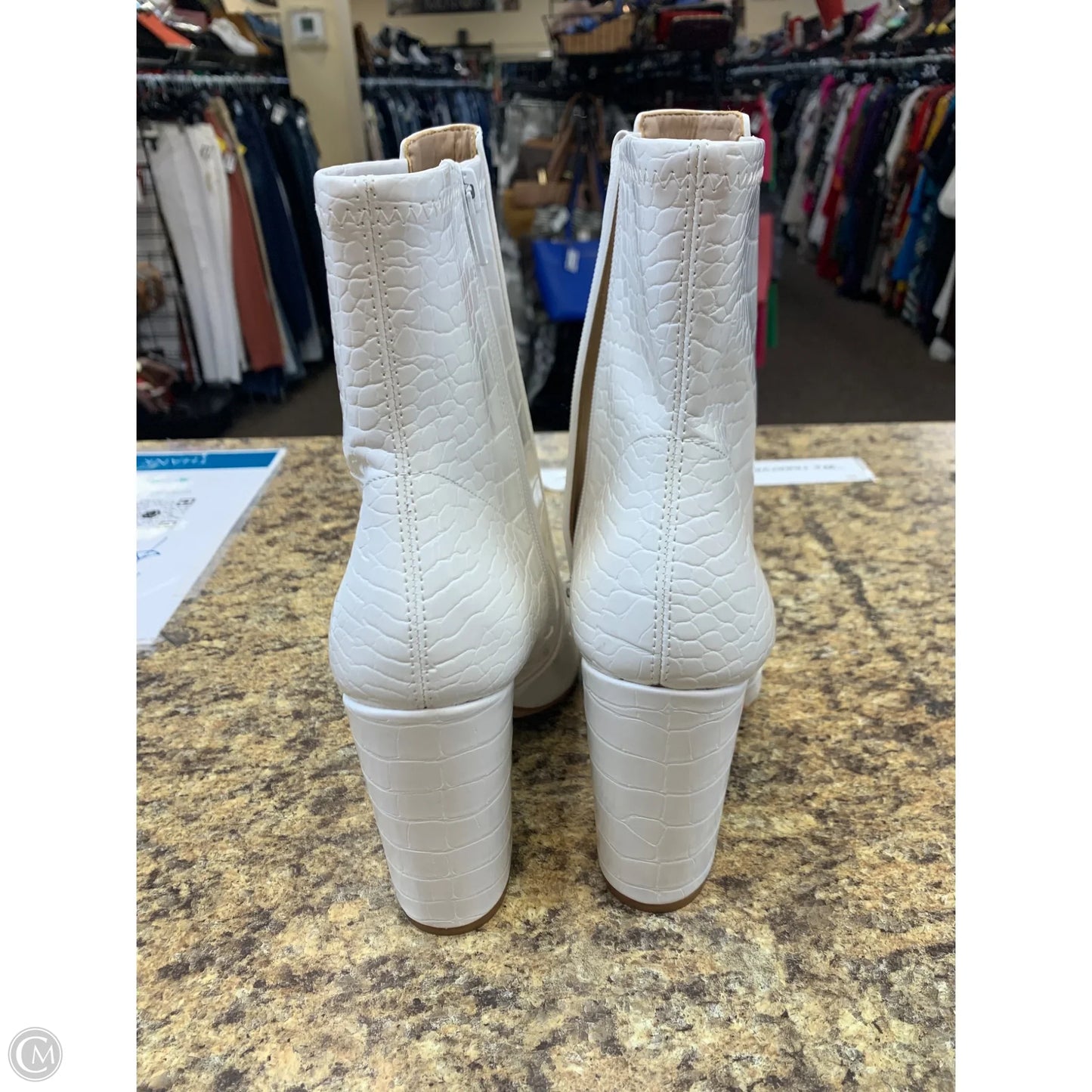 Boots Ankle Heels By Aldo In White, Size: 10