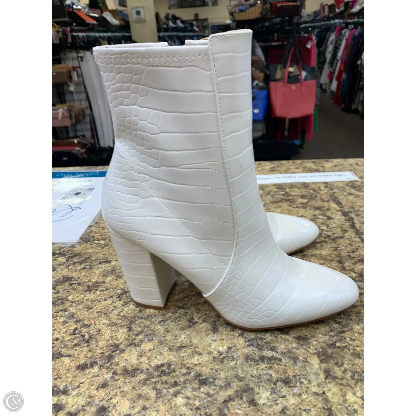 Boots Ankle Heels By Aldo In White, Size: 10