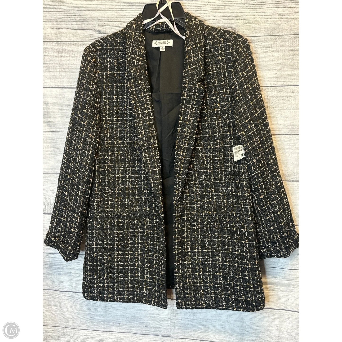 Blazer By Nanette By Nanette Lepore In Black & Gold, Size: M