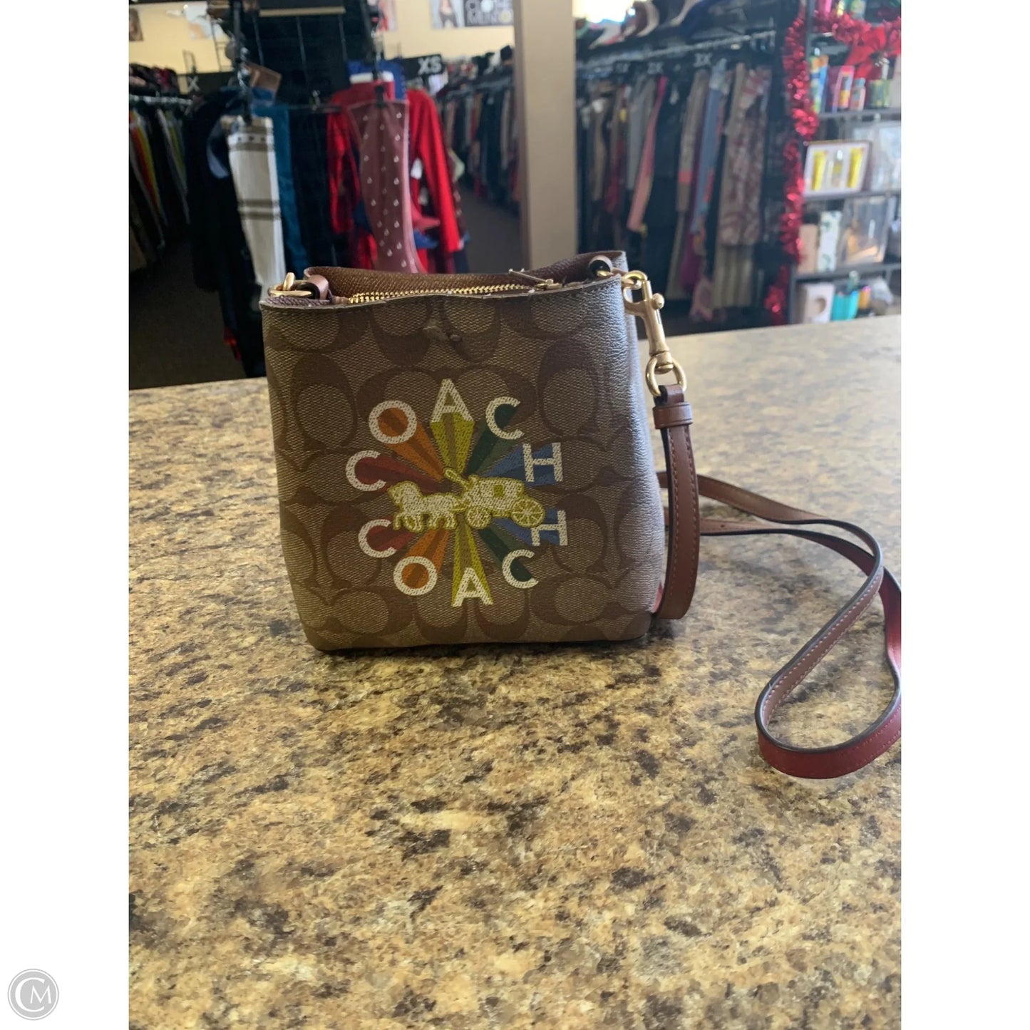 Crossbody Designer By Coach, Size: Small