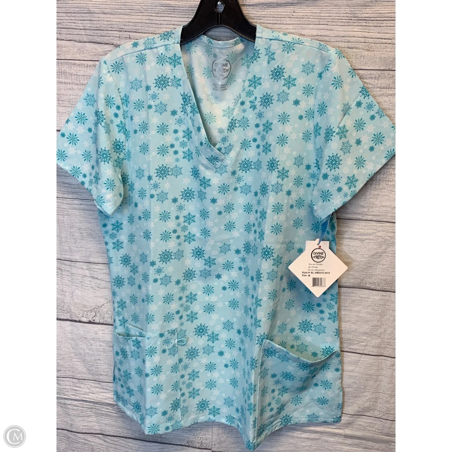 Top Short Sleeve By Cmf In Teal, Size: M