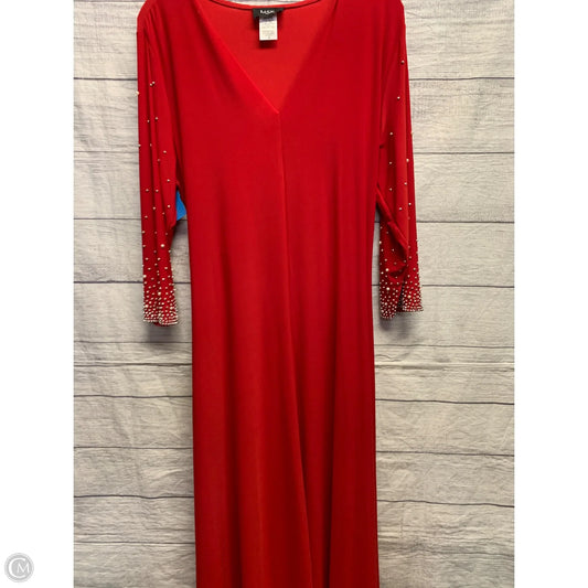 Dress Party Long By Msk In Red & Silver, Size: Xl