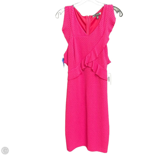 Dress Casual Midi By Guess In Pink, Size: 14