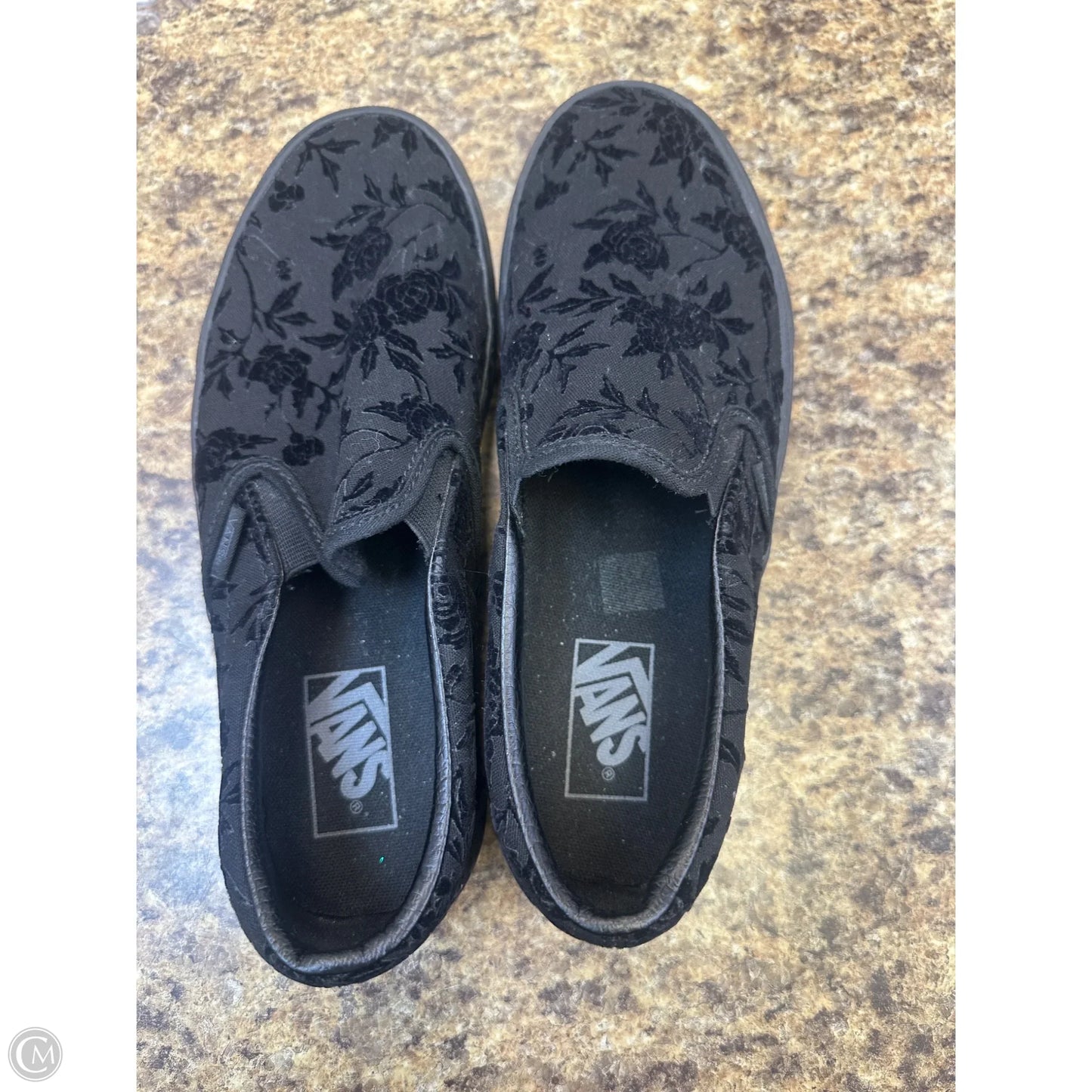 Shoes Flats By Vans In Black, Size: 9