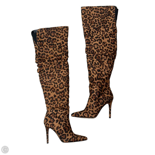 Boots Knee Heels By Jessica Simpson In Animal Print, Size: 8