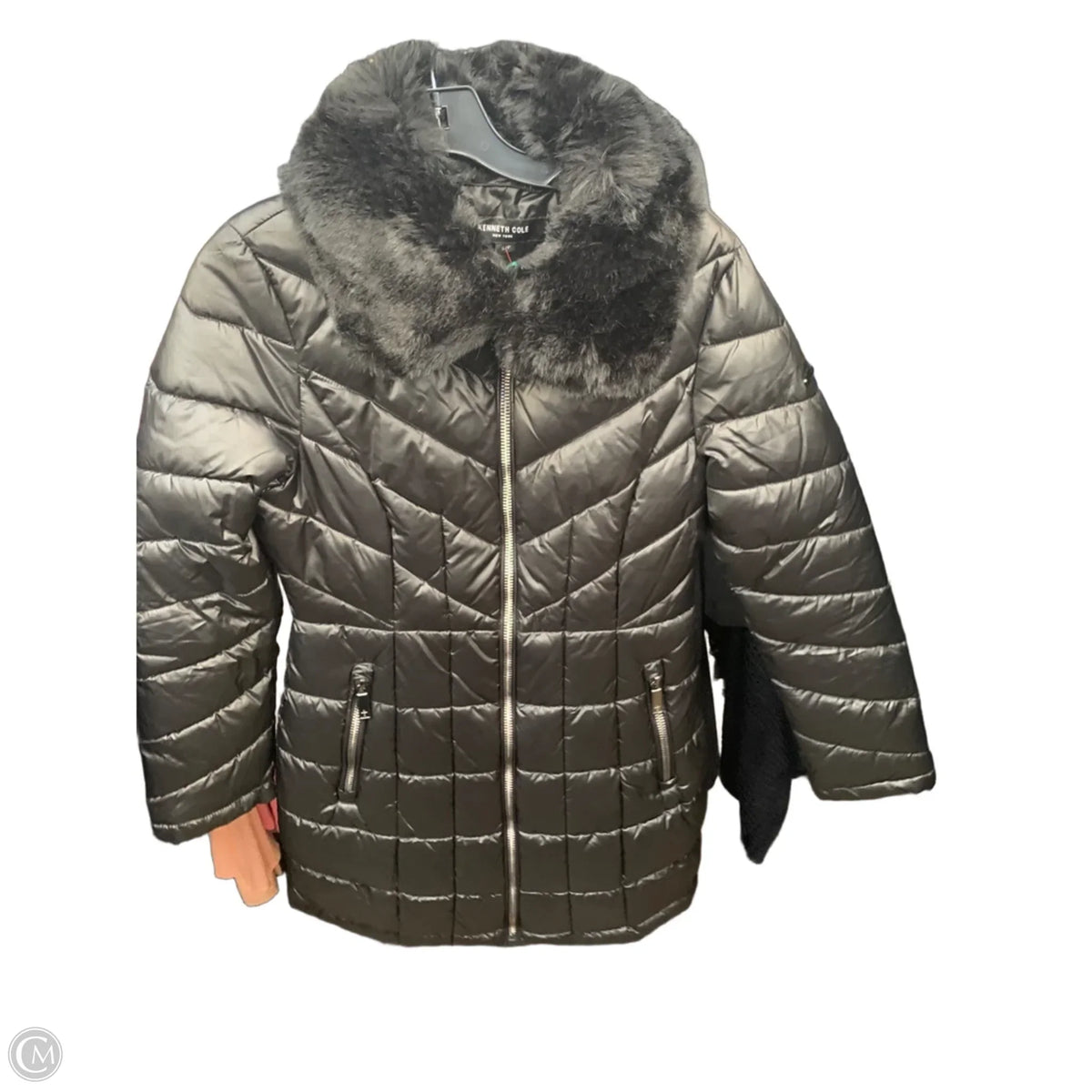 Coat Parka By Kenneth Cole In Black, Size: S