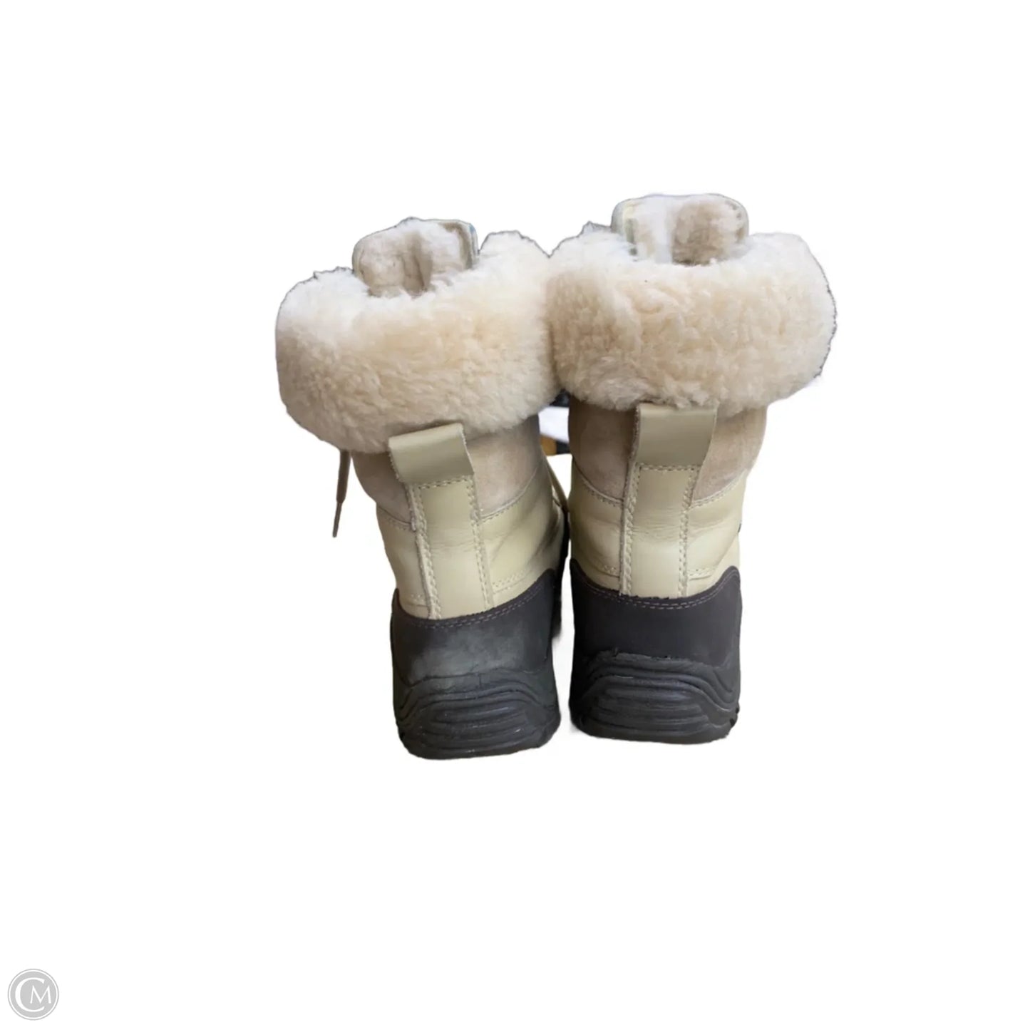 Boots Designer By Ugg In Brown & Cream, Size: 7