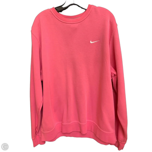 Athletic Sweatshirt Crewneck By Nike In Pink, Size: Xxl