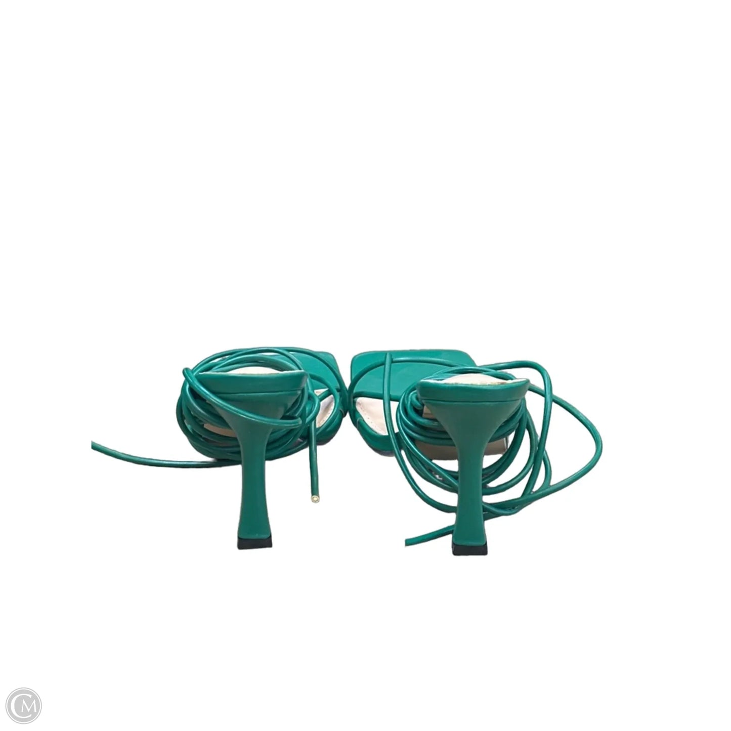 Sandals Heels Stiletto By Cmf In Green, Size: 7.5
